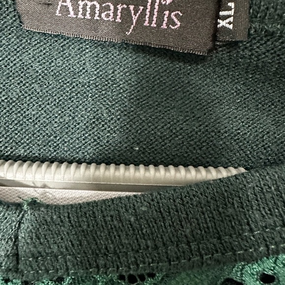 Amaryllis Cotton Polyester Black Bat Sleeve Sweater Size XL - Picture 4 of 5